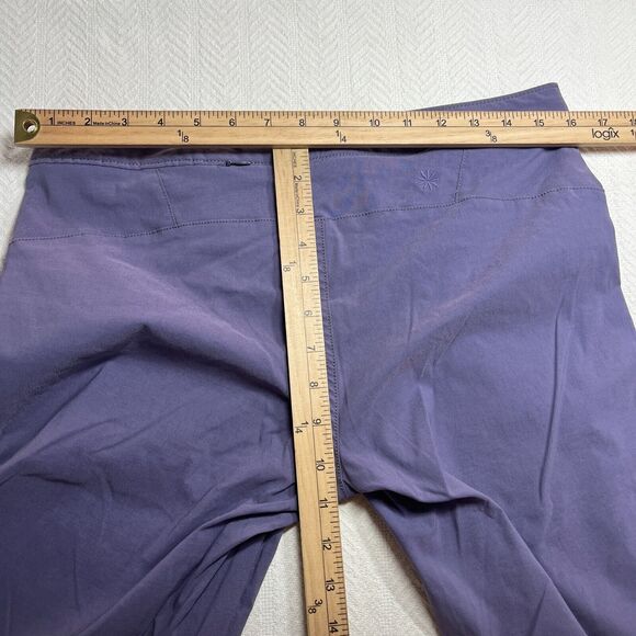 Athleta Womens Commuter Capris Pants Womens 8 Nylon Bermuda 32x18 Purple 819692 - Picture 4 of 16